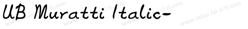 UB Muratti Italic字体转换
